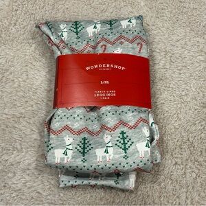 NWT target wondershop fleece lined christmas leggings size large / extra large